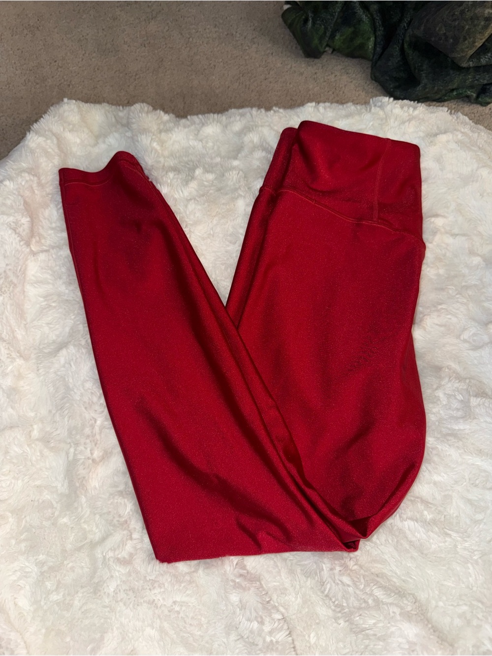 Athleta Red Sheen Tight